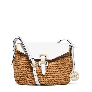 micheal kors naomi straw crossbody